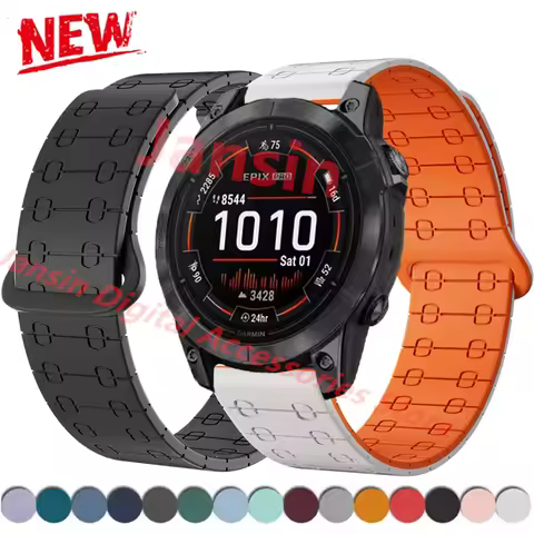 Magnetic Correa For Garmin Fenix 7X Pro Fenix 3 Correa Silicone Wristband 26mm Strap For Garmin Feni