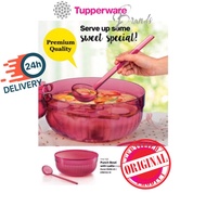 Bekas Air Minuman Water Jug  Pitchers Tupperware Punch Bowl Pink Red with Ladle 6 Liter Transparent 