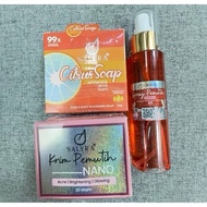 AMORA COMBO 3IN1 SPRAY + KRIM + SABUN SET CERAH GLOWING