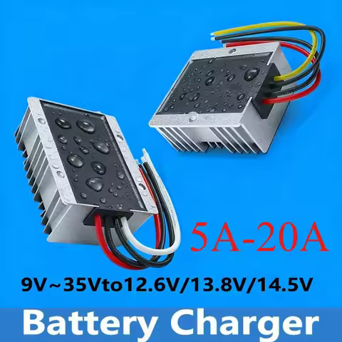 12V Lithium Battery Charger 9-35V to 13.8V 14.5V 12.6V 5A-20A Dual Battery System Boost Step-down DC