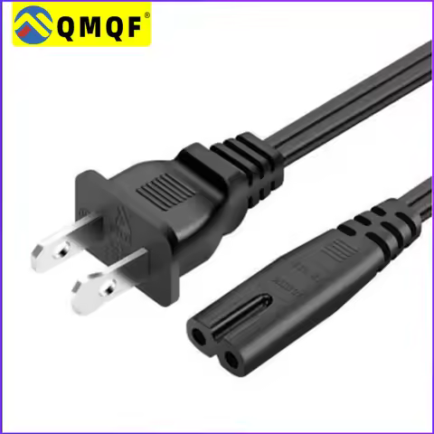 EU US 1.5M Power Cable 2pin IEC320 C7 Power Extension Cord For Dell Laptop Charger Canon Epson Print