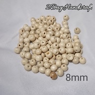 8mm Wooden Beads with Holes - 8mm Wooden Monte - Large Round Wooden Beads