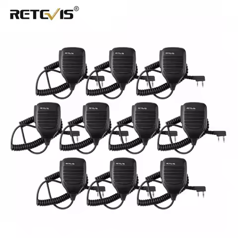 Retevis HK001 Walkie Talkie Speaker 10Pcs Microphone PTT MIC Accessories for Retevis A3/RA89R/RA89G 