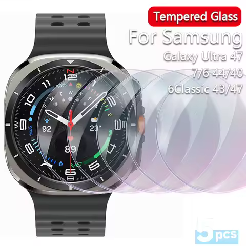 Tempered Glass for Samsung Galaxy Watch 7/6 40mm 44mm HD Screen Protector Film Anti-Scratch for Gala