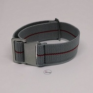 MN Strap Nato Watch Strap - Grey Red Centerline Mn17 - 22mm