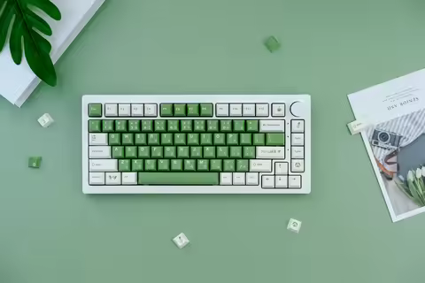 GMK Matcha Cake Keycap, 129 Keys PBT Keycaps Cherry Profile DYE-SUB Personalized GMK Keycaps For Mec