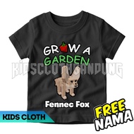 FREE NAME OF GROW CHILDREN'S T-SHIRT GARDEN FENNEC FOX T-SHIRT GROW CHILDREN'S CLOTHES a GARDEN
