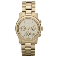 นาฬิกาข้อมือผู้หญิง MICHAEL KORS Midsized Chronograph' Gold-tone Unisex Watch MK5055