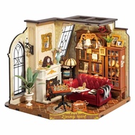 Rolife Rolife Catherine's Retro Living Room Handmade DIY Cabin Art House DIY Miniature Model House A