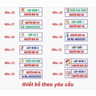 Hỏa tốc - Phù hiệu ủi áo bảng tên ủi áo học sinh nhân viên tên cho bé mẫu giáo chuẩn trường học cấp