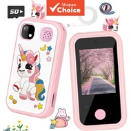 Daily Use Play Phone for Kids 2.4in Touch Display Dual Camera Photography Function Educational Games