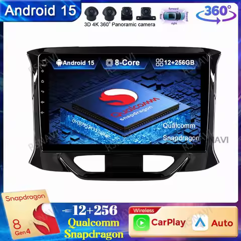Car Radio Android 14 For LADA Xray X Ray 2015 - 2019 Head Unit WIFI+4G 9/10 Inch Wireless Qualcomm S