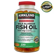 Kirkland Signature Wild Alaskan Fish Oil 1400 mg.  230 Softgels