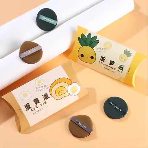 1pack=3pcs Demon I'm Pineapple Pie / I'm Egg Yolk pie Cushion Puff BB Cream Sponge Puff Soft Double-