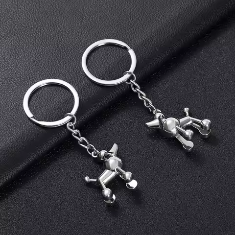 3D Poodle keychain for women cute dog key chain key holder creative portachiavi chaveiro llaveros ba