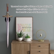 MIS Set of 2 Vertical Swords and Axes Display Holder Wall Mounted Acrylic Rack for Home Decorations 