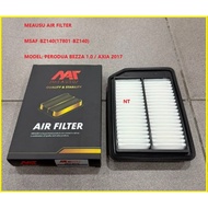 MEAUSU AIR FILTER  MSAF-BZ140(17801-BZ140)  MODEL: PERODUA BEZZA 1.0 / AXIA 2017