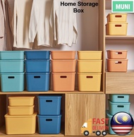 Macaron IKEA Style Storage Box With Lid Clothes Storage Home Storage Bekas simpan barang Bekas simpa