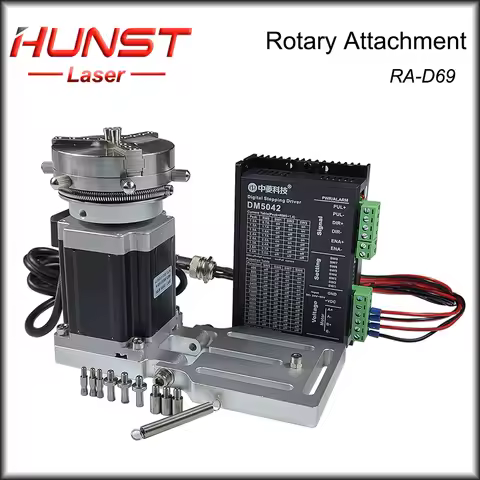 Hunst D69 CNC Router Laser Marking Machine Rotary Axis Chuck for Ring Bracelet Jewelry Engraving Aut