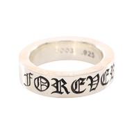 【二手】Chrome Hearts 間隔戒指 6mm CH Forever，925 純銀，男士，二手 A