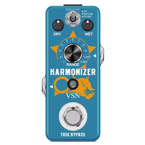 VSN Guitar Pitch Box Harmonizer Pedal Digital Effect Pedal Harmonic Harmony Pitch Shifter True Bypas