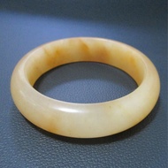 Nephrite Honey Color Jade Bracelet Inner Ring Size 61.5mm Width 17.3mm