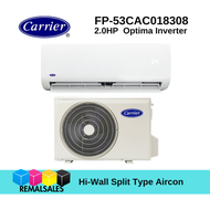 CARRIER FP-53CAC018308 2.0HP Optima Hi-Wall Inverter Split Type Aircon