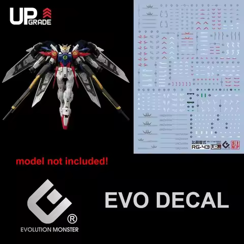 EVO Model Water Slide Decal Fluorescent Water Sticker for RG 1/144 WING ZERO XXXG-OOWO DIY Accessori