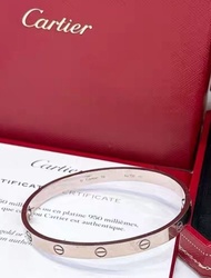 正品Cartier love卡地亞love白金寬版/闊版手鈪Bracelet Size:19全套23年/另有15-21