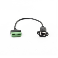 RJ45 Connector Network Adapter, RJ45 Ethernet Extender 8p8c Female Jack to 8 Pin Screw Terminal Brea
