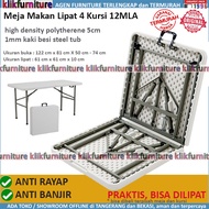 Meja Lipat / Meja Makan / Meja Foodcourt Plastik HDPE MLPT122