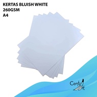 BLUISH WHITE PAPER 250gsm A4 (10 sheets)