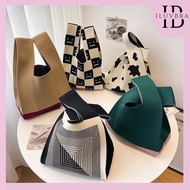 •ILUVBRA•TS1743 Knot Bag Handbag Korean Fashion Knot Bag Knitted Material Style Knitted Bag