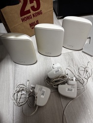Netgear Orbi WiFi 6 Mesh 3件裝 (RBR350 主機 + RBS350 分機x2 ) 100%正常