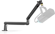 FIFINE Microphone Boom Arm, Low Profile Adjustable Stick Microphone Arm Stand with Desk Mount Clamp,