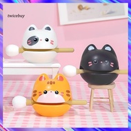 [TY] Wooden Fish Knocking Toy Wooden Fish with Mallet Handcrafted Wooden Fish Drum Toy for Stress Re