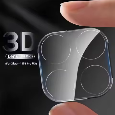 3-1Pcs 3D Clear Crystal Tempered Glass Camera Lens Protector Case For Xiaomi 15T 17T Pro Xiaomi15T X