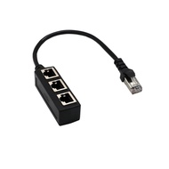 45Extension Cable 1-to-3 Network Cable Adapter Connector 1 Male to 3 Female Network Splitter B3ZZ