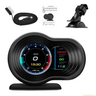 SUN LCD Multifunctional Car HUD Display Vehicle Information Projection Easy Installation LCD Car Hea