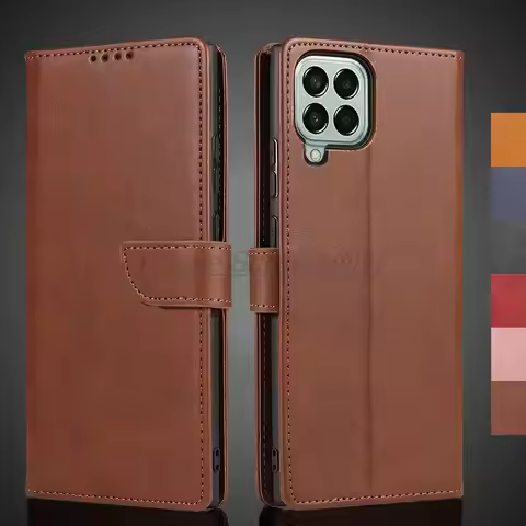 M33 Case Wallet Flip Cover Leather Case for Samsung Galaxy M33 M336K M336B Pu Leather Phone Bags pro