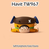 【High quality】 For Havit TW967 Case Trendy Cartoon Series Soft Silicone Earphone Case Casing Cover NO.1