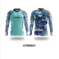 Kaos Jersey Mancing Mania Custom | Blue Sea Army | Lengan Panjang