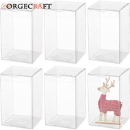 30pcs Transparent Plastic box Gift Packaging Waterproof Folding box Square Clear 22.2x12x0.1cm box: 