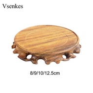 [Vsenkes] Wooden Base Flower Pot Decorative Base Unique Teapot Base Buddha Statue Stone Base Display