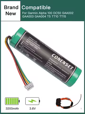 3200mAh Dog Collar Battery for Garmin Alpha 100,DC50,GAA002,GAA003,GAA004,T5,TT10,TT15,T5 tracking c
