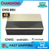 Changhong CHIQ B8U Laser Projector 4K 2300ANSI Lumens Ultrashort Focus Home Theater Android TV 11 HDR 10 M.2
