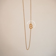 Sideway Initial Necklace