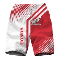 New Honda Pattern 3D Printing Men's Shorts HRC Motorcycle Racing Car Fashion Joggers Beach Short Pan
