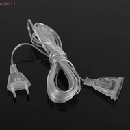 QQMALL Power Extension Cord For Holiday Outdoor LED String Light Cable Plug Christmas Lights Fairy Lights Transparent Extension Cable