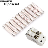 EUCALYTUSS 10Pcs Ceramic Fuse Mains Plug Replace 3-13A British Plug